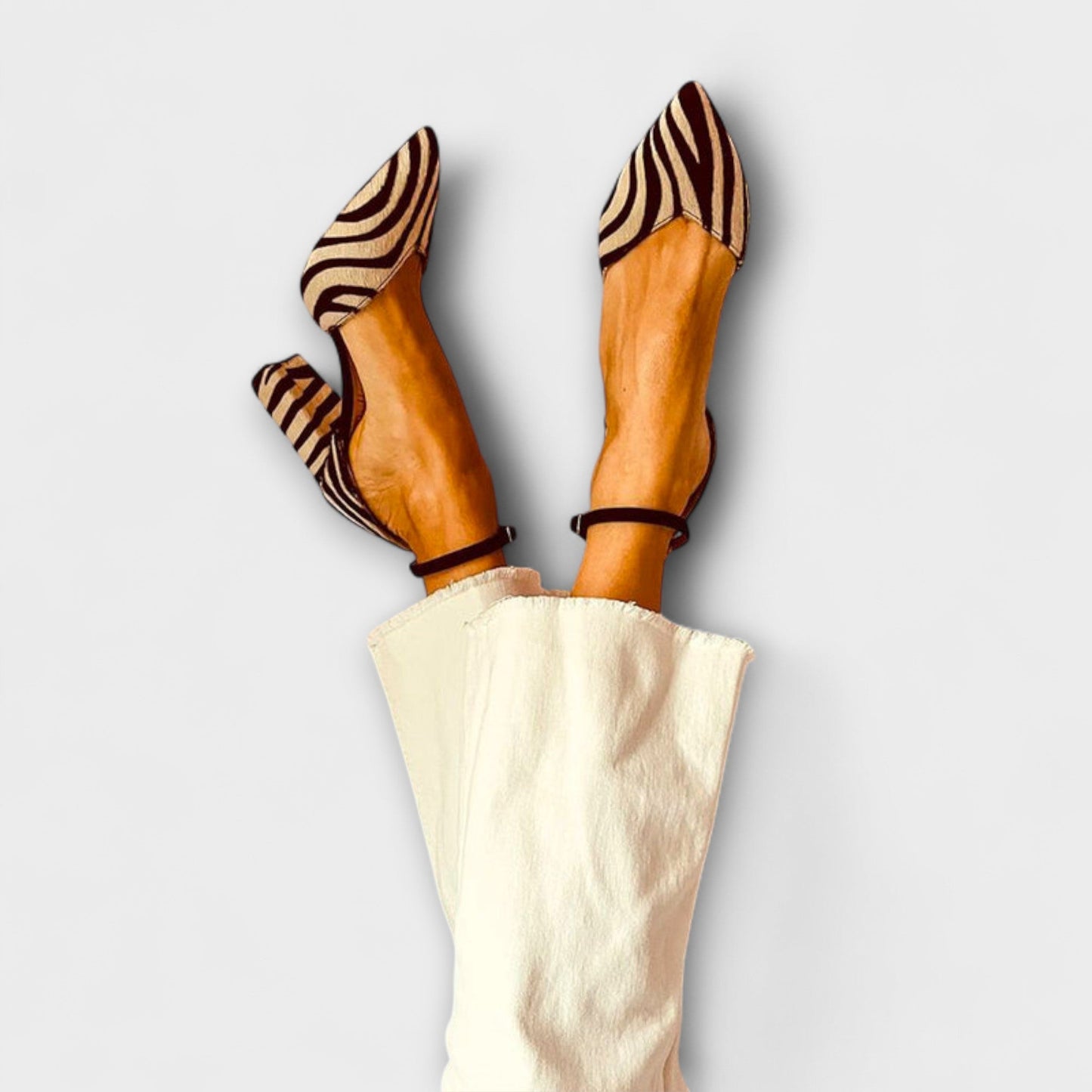 Zebrina – Tacones Declarativos con Estampado de Cebra