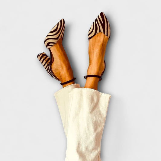 Zebrina – Tacones Declarativos con Estampado de Cebra