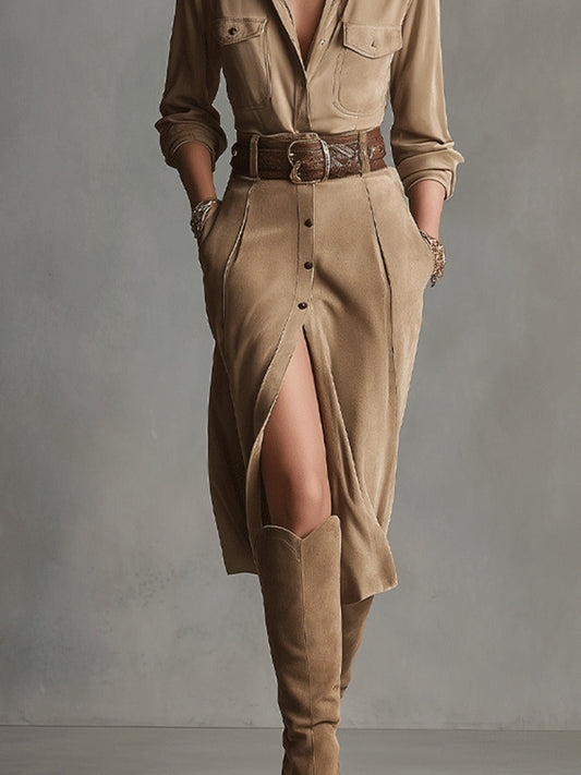 Ivy – Vestido de suede