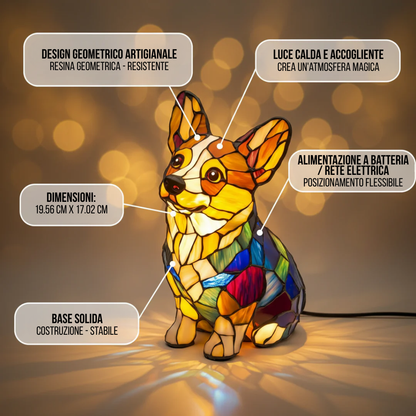Estasi – Figura luminosa de perro corgi